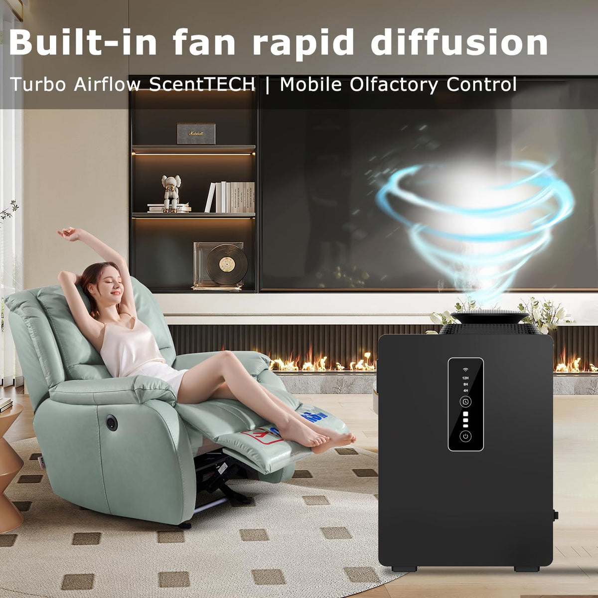 2026 Upgraded 1000ML HVAC Scent Diffuser Machine Kit, Includes 2 Premium Oils, Coverage 6000 Sq.Ft, APP WiFi Control, Waterless Cold Air Aromatherapy Essential Oil Hotel Scent Diffuser for Large Room