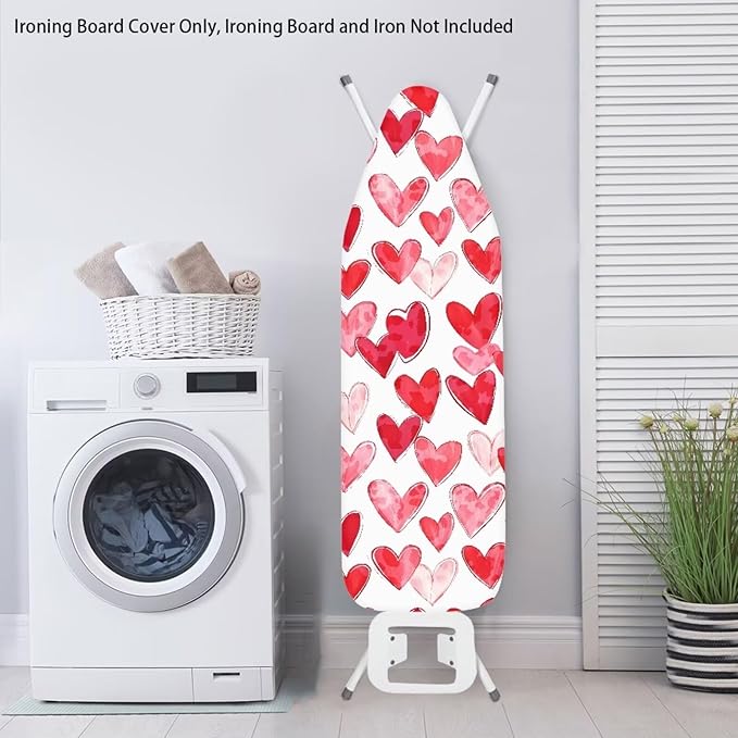 Heart Cartoon Ironing Board Cover Romantic Standard Size 15″x54″ Ironing Board