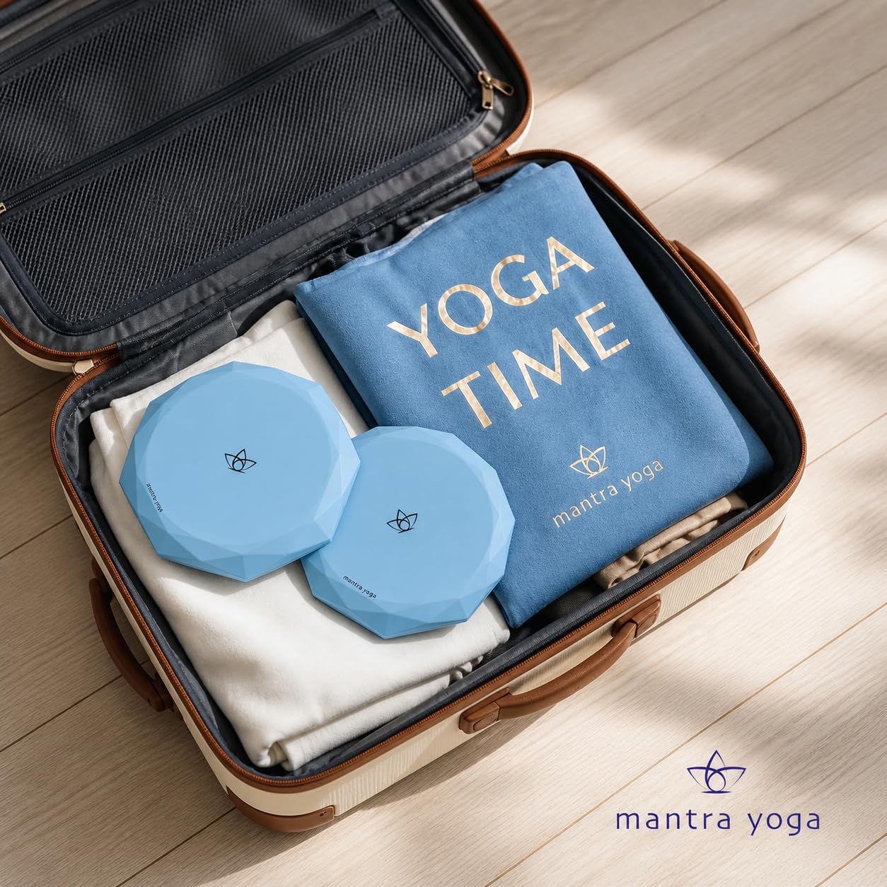 Mantra Yoga Knee Pads (Set of 2) – Extra Thick & Non-Slip Pads for Yoga, Pilates & Fitness – Ergonomic Design for Joint Protection – Lightweight, Portable & Durable Foam