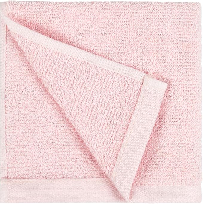 Amazon Basics face Towels for Bathroom, 100% Cotton Extra Absorbent washcloth