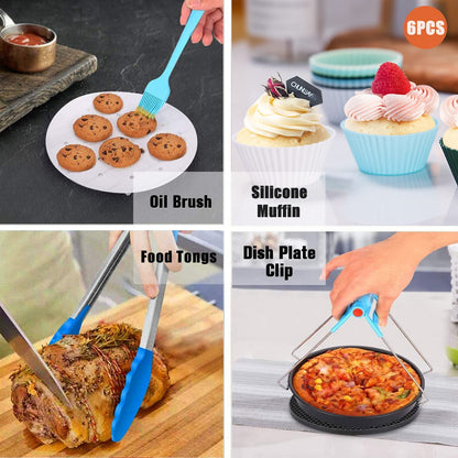 18 PCS Air Fryer Accessories, 8 Inch XL Deep Fryer Accessories Compatible with Gowise USA Phillips Ninjia Cosori Cozyna Air Fryer, Fit 3.6QT- 6.8QT Air Fryer with Cake Pan, Pizza Pan, Air Fryer Liner