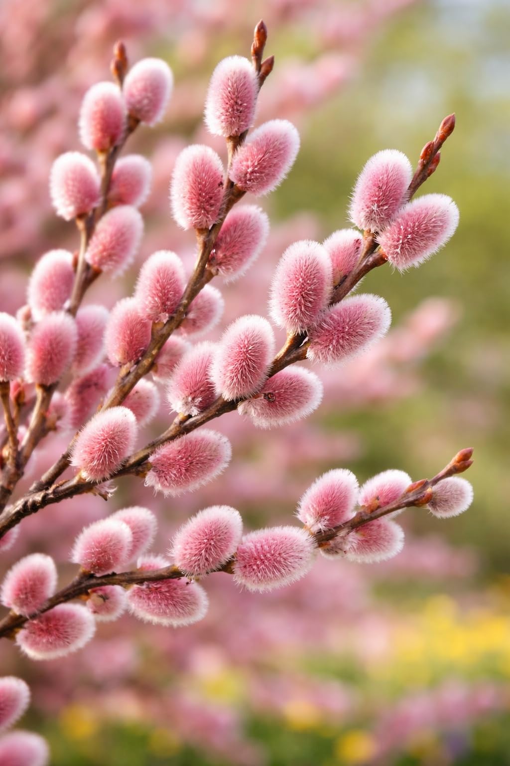 2 Pink Pussy Willow Tree Cuttings to Plant - Fresh Cuttings, Ready to Plant - Ornamental Flowering Tree – Willow Cuttings for Colorful Garden Landscape