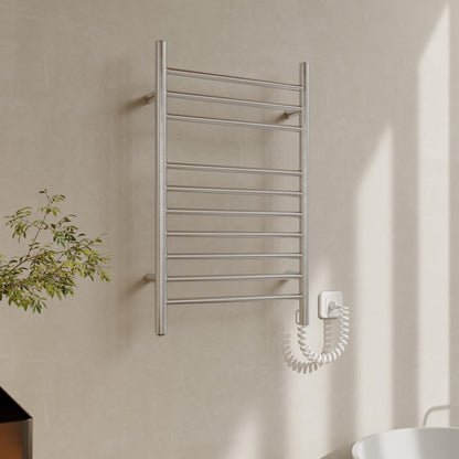 HEATGENE Towel Warmer Wall-Mounted Hardwired Heated Towel Rack Hot Towel Bar Brushed