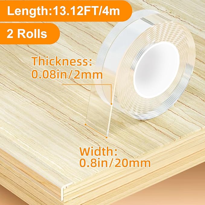Clear Soft Corner Protectors for Furniture Strip, 0.8 in x 13.12 FT, Sharp Edge