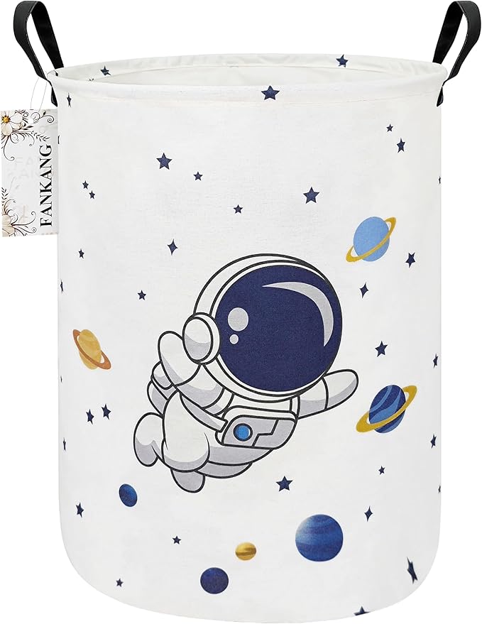 FANKANG Storage Basket, Nursery Hamper Canvas Laundry Basket Foldable