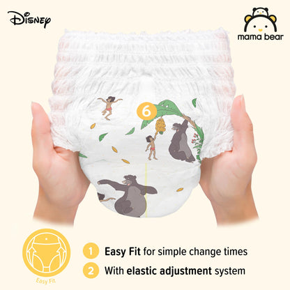 Amazon Brand - Mama Bear Disney Nappy Pants, Size 6 (15+ kg), 120 Count (2 Packs of 60), White, Monthly Pack