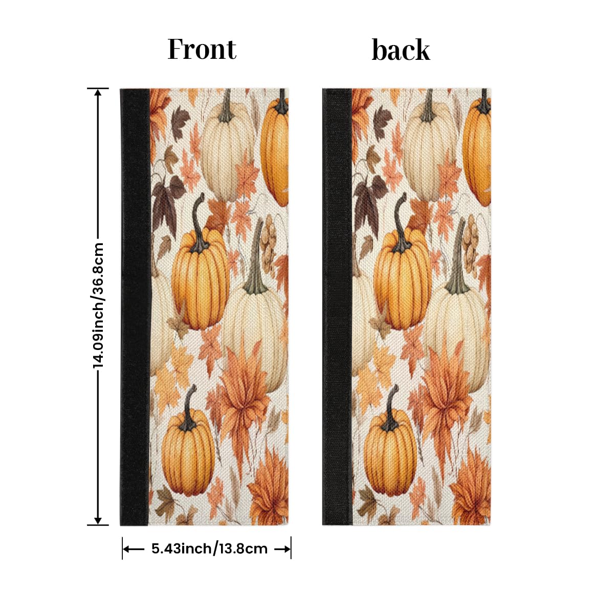 DXTKWL Fall Pumpkin Maple Leaves Refrigerator Door Handle Covers Set of 2 Kitchen Appliance Handle Covers Protector for Fridge Microwave Stove Oven Dishwasher