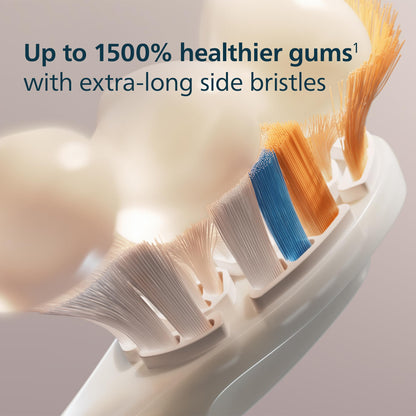 Philips Sonicare A3 All-in-One - Genuine Replacement Electric Toothbrush Heads, White, 4 Pack One Year Supply, HX9094/65