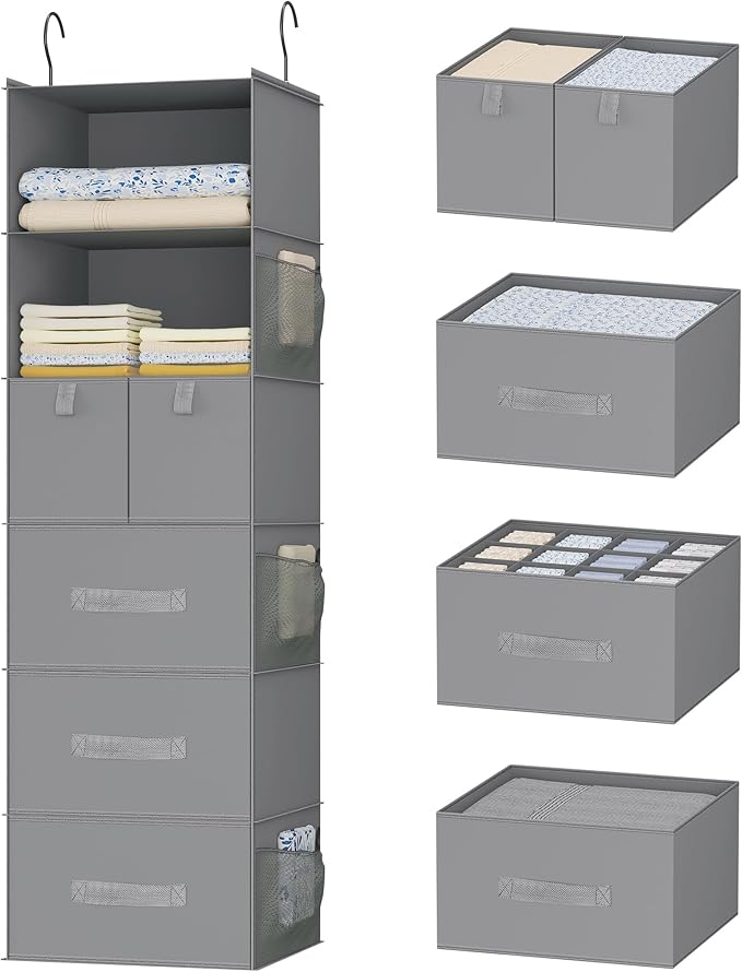 6-Shelves Hanging Closet Organizer