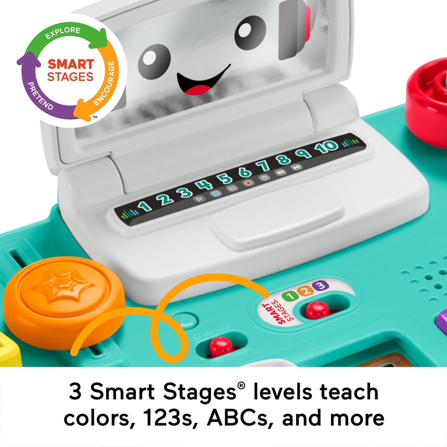 Fisher-Price Baby & Toddler Activity Table, Laugh & Learn Mix & Learn DJ Table, Musical Learning Toy with Lights & Sounds, UK English Version, HTK83