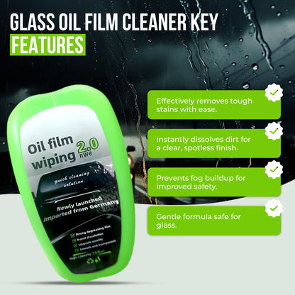 Automotove Oil Film Cleaning Brush green - Car wash Brush Prevents Rain and Fog Glass Oil Film Remover - Car Glass Cleaning Board, Enhances Clarity and Visibility