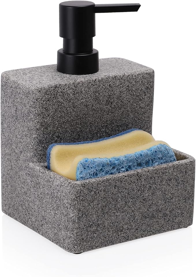 zccz Soap Dispenser with Sponge Holder, Liquid Hand and Dish Soap Dispenser