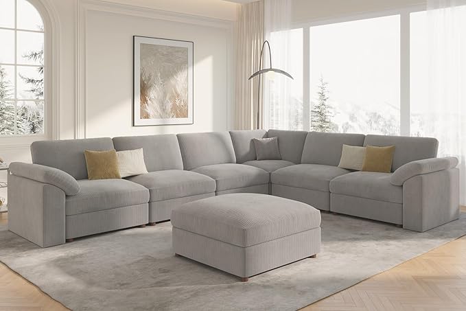 EASE MOOSE Oversized Sectional Modular Sofa, Large Sectional Couch Wide Deep