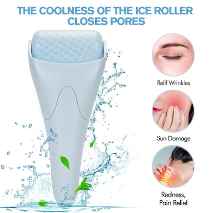 Ice Roller for Face,Eyes,Women Gifts Idea,Therapeutic Cooling to Tighten Brighten Complexion and Reduce Wrinkles,Massager Under Eye Puffiness,Migraine and Pain Relidf (Haze Blue)