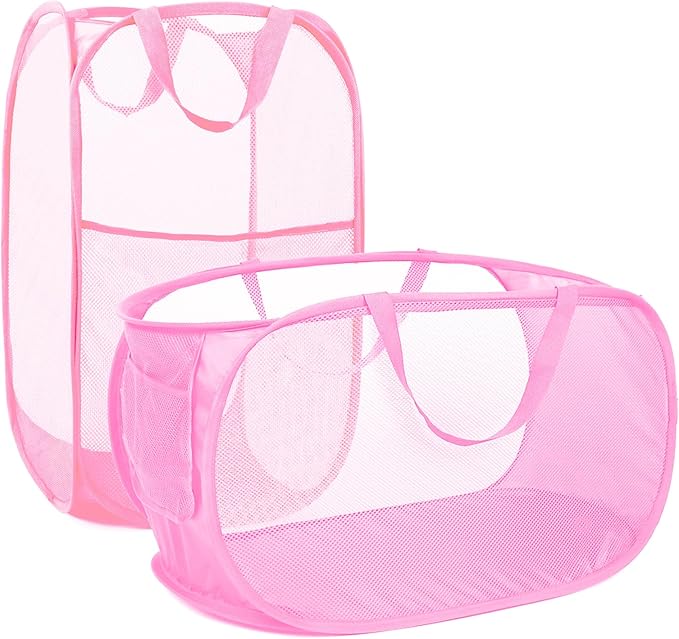 2 Pcs Durable Collapsible Laundry Baskets