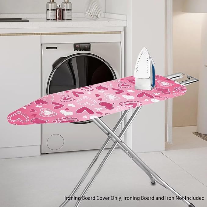 Pink Heart Ironing Board Cover Valentines Day Iron Board Cover Romantic