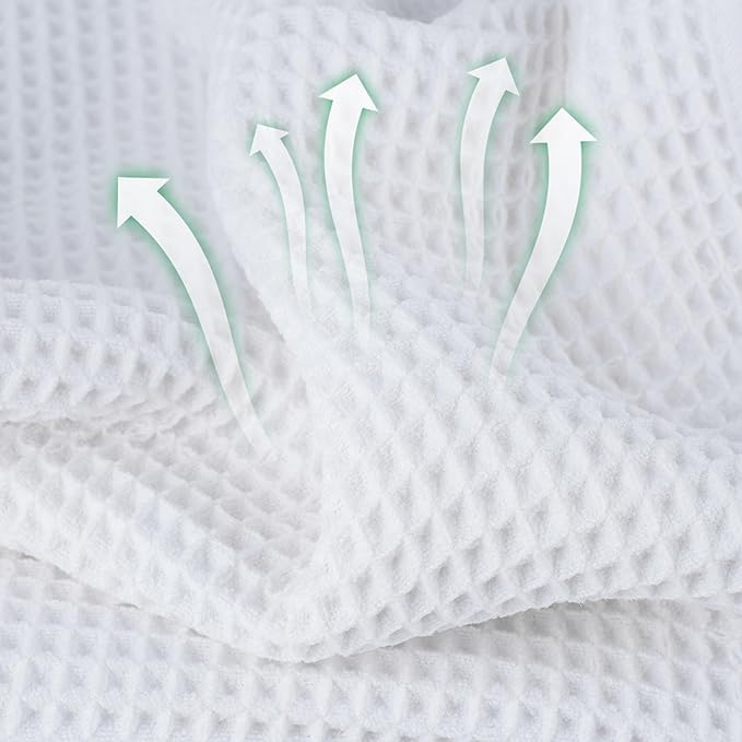 Microfiber Waffle Hand Towels, 4 Pieces, Fast Drying, Lint Free 430 GSM