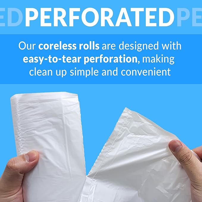 Reli. 2-4 Gallon Trash Bags | 2000 Bags | Clear | Bathroom | Strong | Garbage