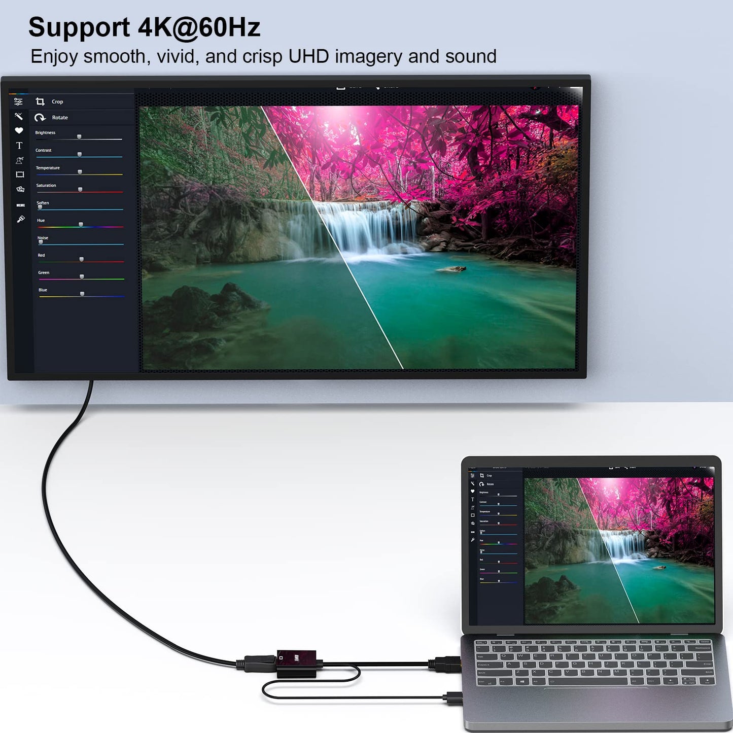 BENFEI HDMI to DisplayPort Adapter, HDMI Source Device Laptop/PC/Game host to DisplayPort Monitor/TV Adapter 4K 60Hz Compatible with Laptop, XBox 360 One, PS4 PS3 and more