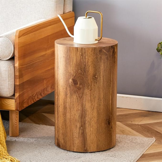 Round Side Table, End Table Living Room Table, Sofa Couch Bedside Table