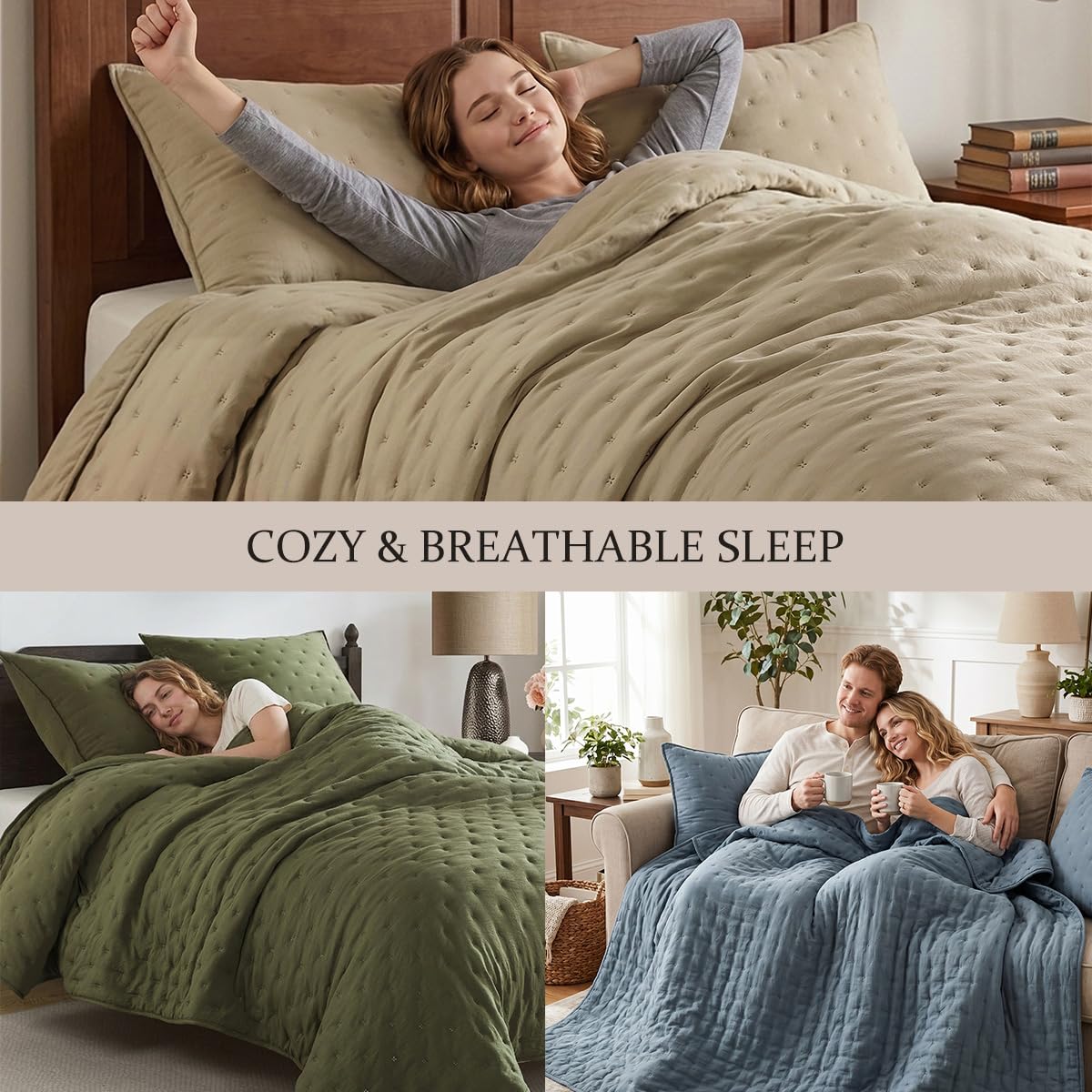 ROARINGWILD Navy Blue Twin Size Quilt Bedding Set with Pillow Sham, Lightweight Soft Bedspread Coverlet, Quilted Blanket Thin Comforter Bed Cover, All Season, 2 Piece, 68x90 inches