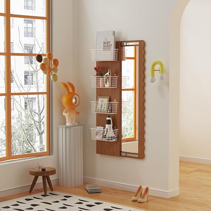 MaraFansie Wire Basket 4-Pack Hanging Wall Organizer Cabinet Storage Basket