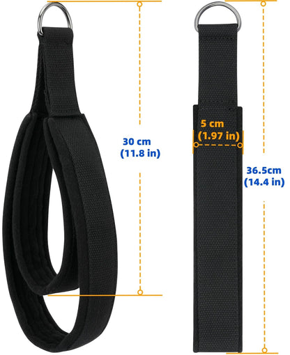 QSYZAIL 2Pcs Pilates Straps for Reformer Double Loop D-Ring for Home Gym Workout