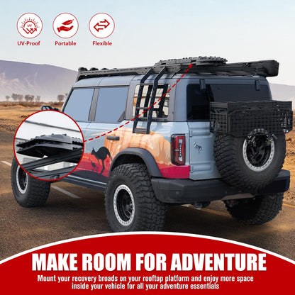 FieryRed Traction Boards Offroad, Recovery Boards with Jack Lift Base, Recovery Traction Board Mounting Kit