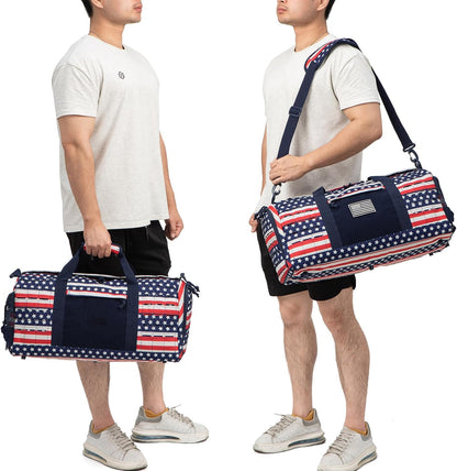 QT&QY 40L Military Tactical Duffle Bag For Men Sport Gym Fitness Tote Travel Training Workout With Shoe Compartment Basketball Football Weekender