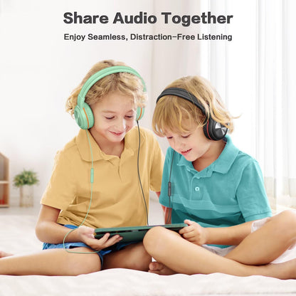 SIMOLIO 2 Pack Headphones for Laptop, Computer, Cell Phone & Tablet with 3.5mm Jack, Adults & Kids Headphones Wired, Plug in Head Phones for Laptop,Travel with Aux 3.5 mm Jack