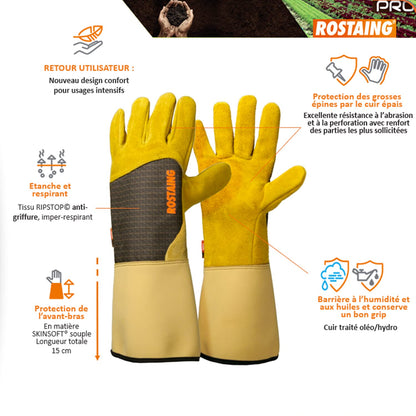 Rostaing RONCIER-IT10 "Robuste" Gloves - Brown