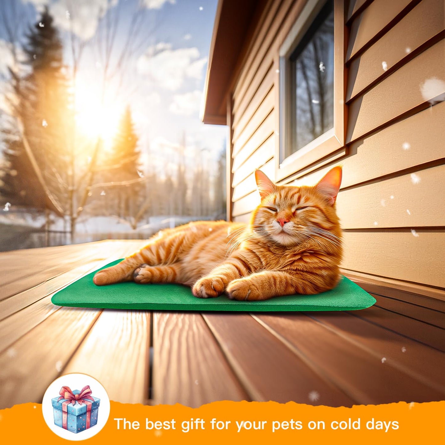 PETNF Outdoor Pet Heating Pads for Dog,Soft Electric Blanket Auto Temperature Control,Heated Mat for Dog House,Whelping Supply for Pregnant New Born Stray Feral Cat Puppy,Safe