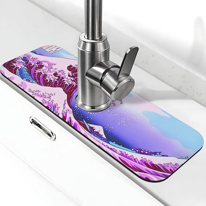 Wave Kitchen sink faucet pad, strong water absorption, anti slip, very suitable