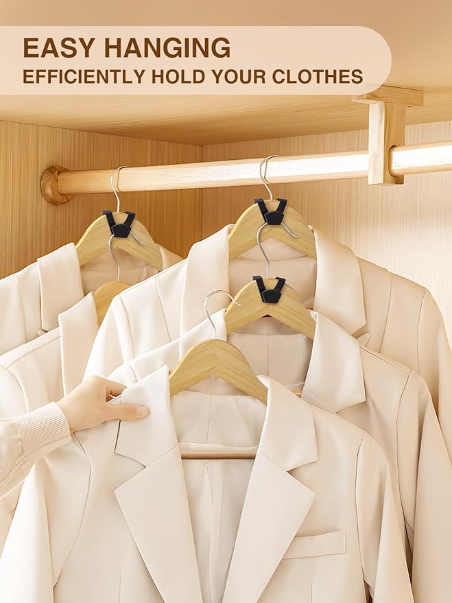 Smartor Clothes Hanger Connector Hooks 30 Pack, Closet Storage and Organization
