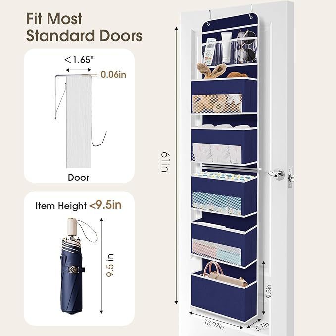 6-Tier Over The Door Organizer Hanging Storage Organizers