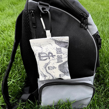 Refillable Disc Golf Chalk Bag 2 Extra Chalk Balls Included (Marbled)
