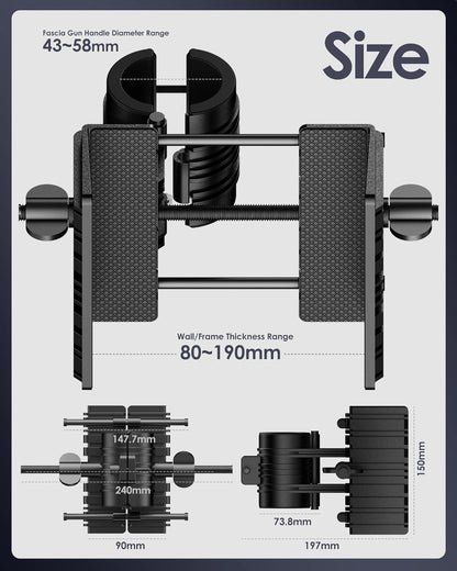 Massage Gun Holder for Back, Hands Free Percussion Muscle for Self Massage, Compatible with Most Design for Massage Hard-to-Reach Area Holder ONLY