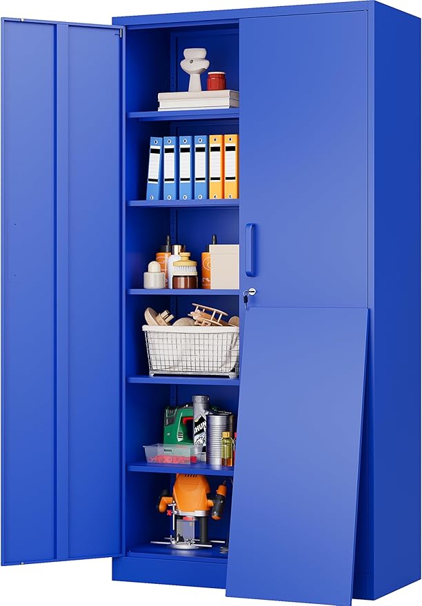 SISESOL Blue Metal Storage Cabinet