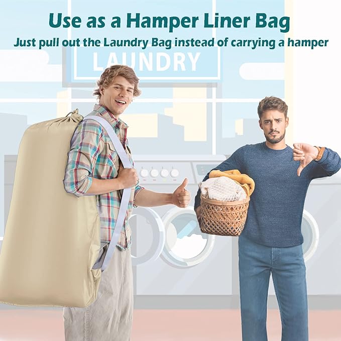 Heavy Duty Laundry Bag 2 Pack XL Nylon Laundry Bags