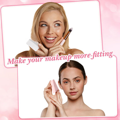 100 Pieces Cosmetic Sponges Latex Makeup Foam Wedges Foundation Beauty Tools (White)