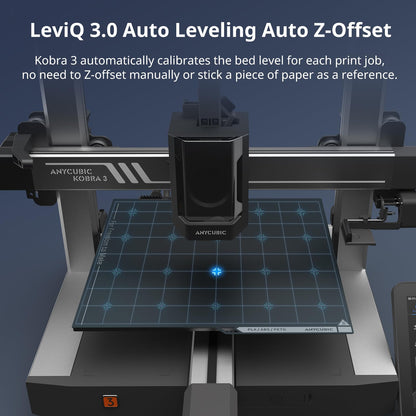 ANYCUBIC Kobra 3 Combo 3D Printer Smart Multicolor Printing(4 to 8 Colors), 600 mm/s High Speed FDM 3D Printer, LeviQ 3.0 Auto-Leveling, Filament Backup, 250 * 250 * 260mm Larger Printing Size