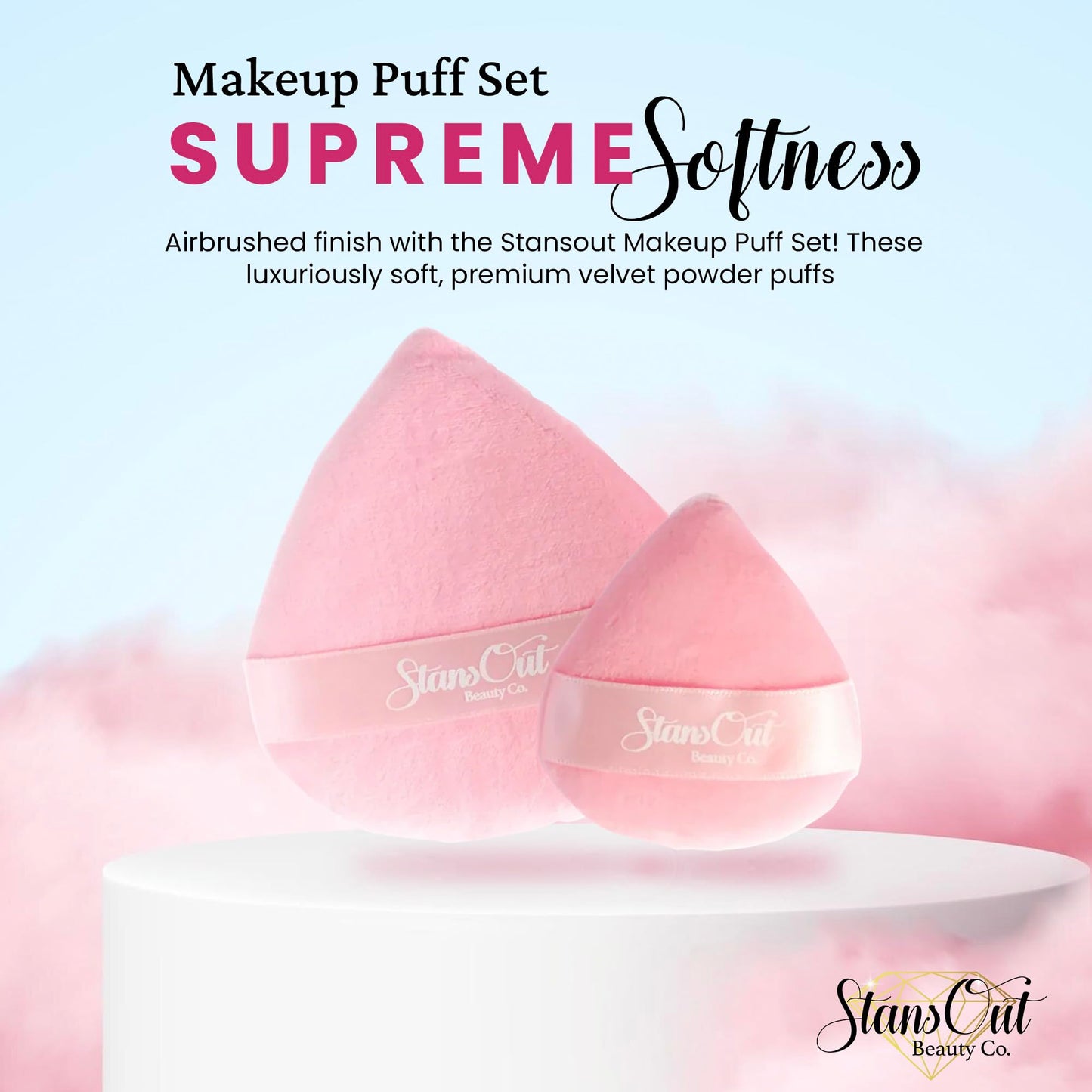 StansOut Memory Foam Makeup Sponge – No-Water-Needed Blender for Liquid, Cream & Powder Foundation – Airbrush Finish, Flawless Application
