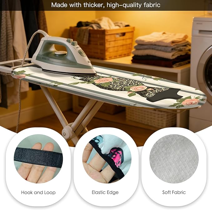 Nuxovilar Ironing Board Cover Needle Cotton 15x54 Inches | Ironing Board Cover