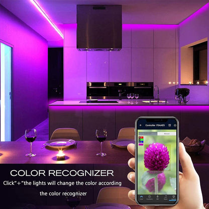 MIHEAL Led Light Strip, WiFi Wireless Smart Phone Controlled 65.6ft Waterproof Strip Light Kit White Band 5050 LED Lights,Working with Android and iOS System,IFTTT