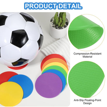 PATIKIL Spot Markers 4 Inch, 12 Pcs Non-Slip Floor Dots Agility Markers Flat Field Cones Poly Dots for Gym PE Speed Training Dance Soccer Basketball Sports, Green