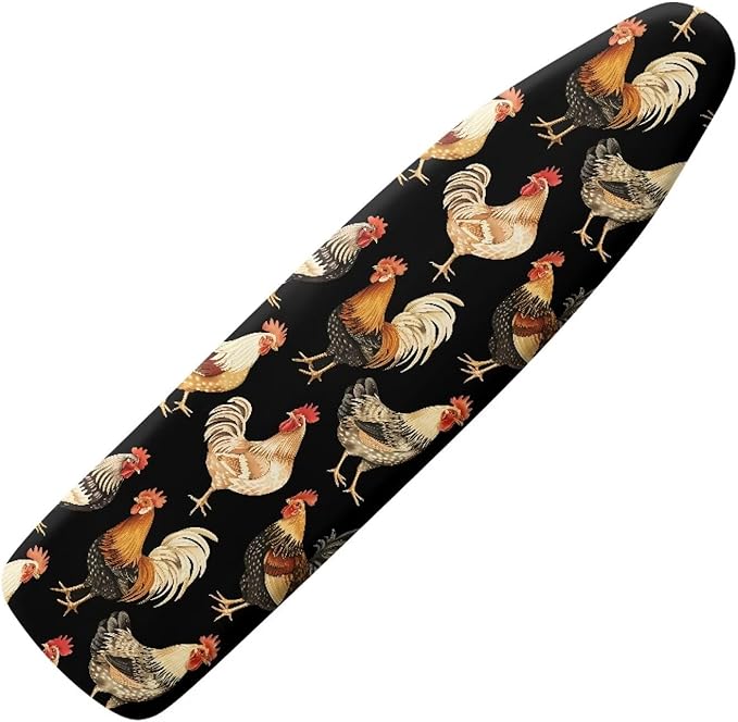Roosters Pattern Ironing Board Cover and Pad Resist Scorching Cover