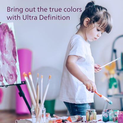 PHILIPS LED 75W A19 4-Pack Ultra Definition Daylight (5000K) 1100 Lumen (9W = 75W) Dimmable Frosted Flicker-Free Light Bulbs