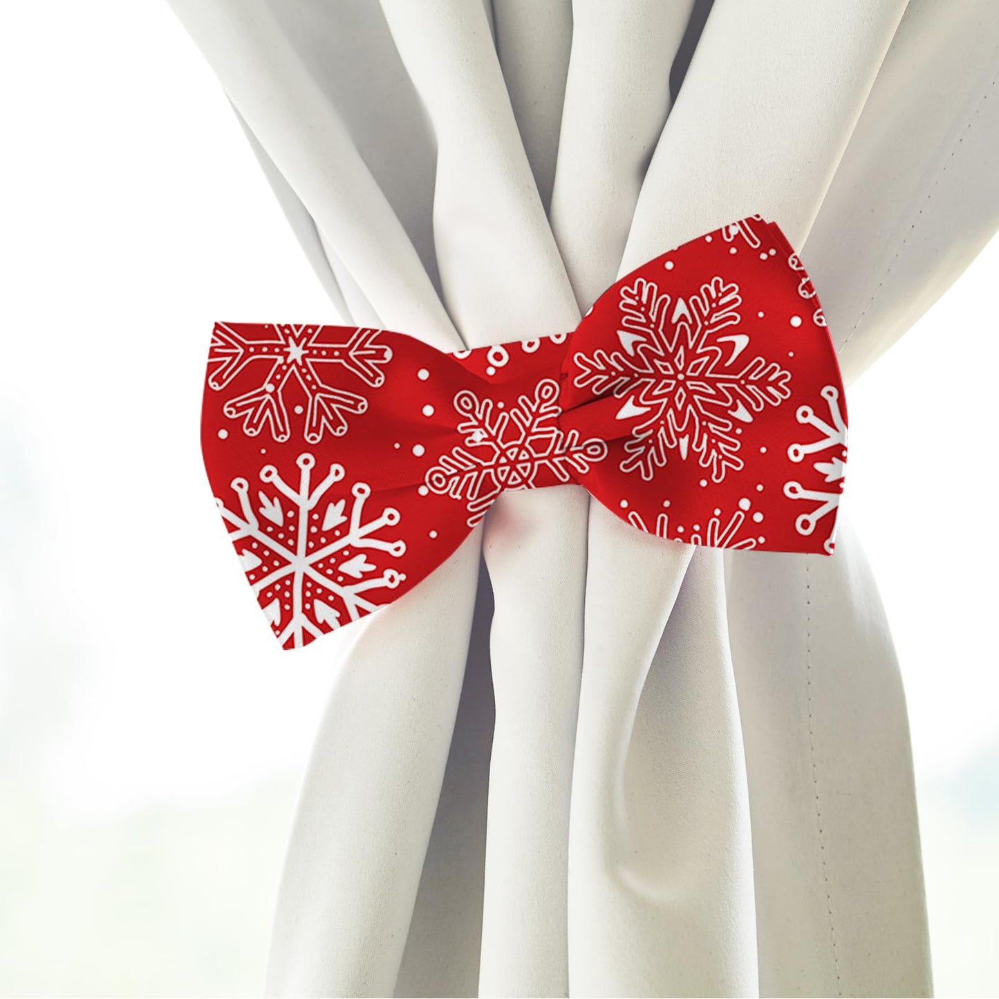 Whaline 12Pcs Christmas Cotton Fabric Bundles White Red Xmas Tree Snowflake Reindeer Printed Fat Quarters Holiday Sewing Fabrics for DIY Handmade Crafting, 18 x 22 Inch