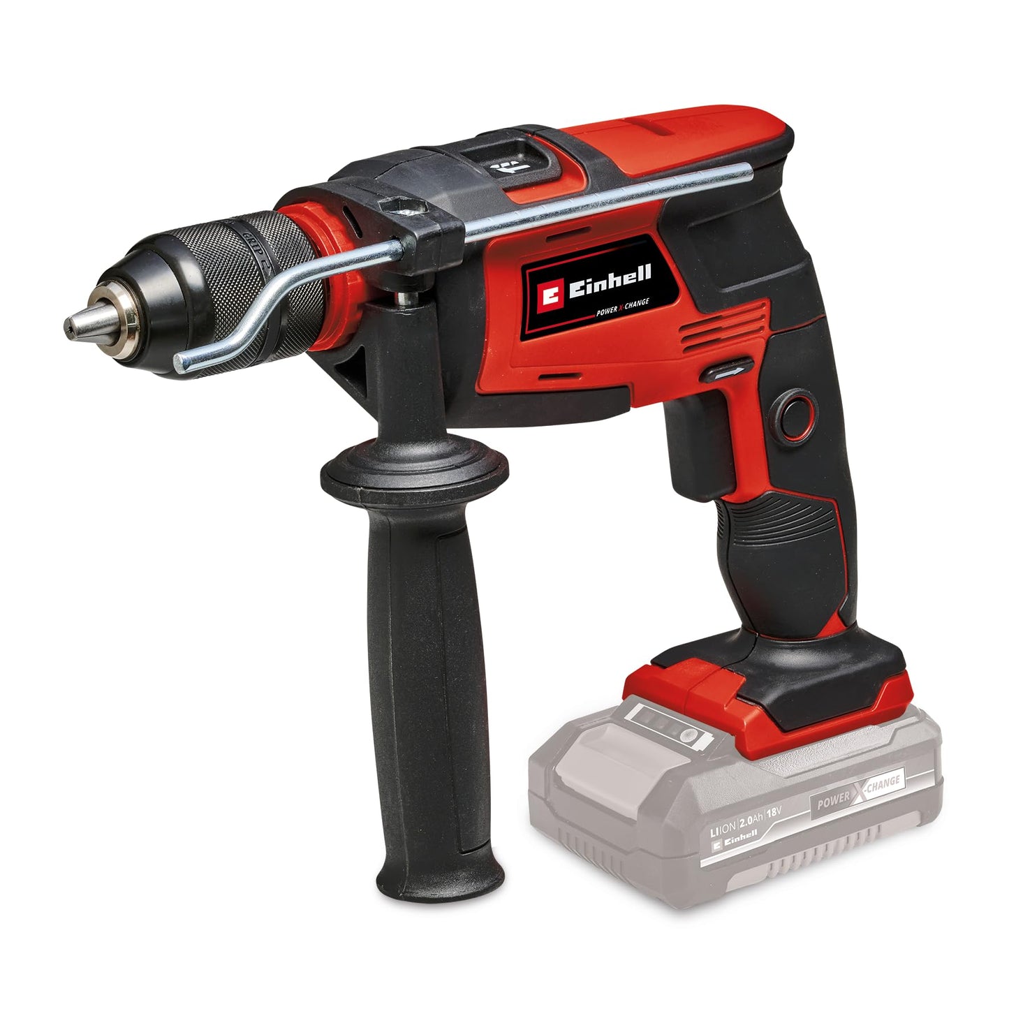Einhell Cordless Impact Drill TE-ID 18 Li Solo Power X-Change (Li-Ion, 18 V, 13 mm quick-change chuck, forward/reverse rotation, speed electronics, no battery or charger)