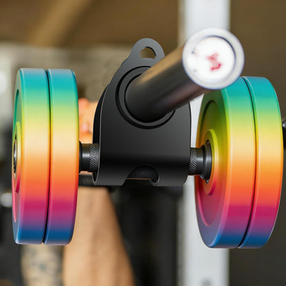 HOOJAKU U Barbell Adapter, Quick Release Steel Gym Connector, Dumbbell to Barbell Converter, Landmine & T Bar Row Attachment for 2 Inch Olympic Bar, Multi‑Purpose Weightlifting Accessory for Home Gym